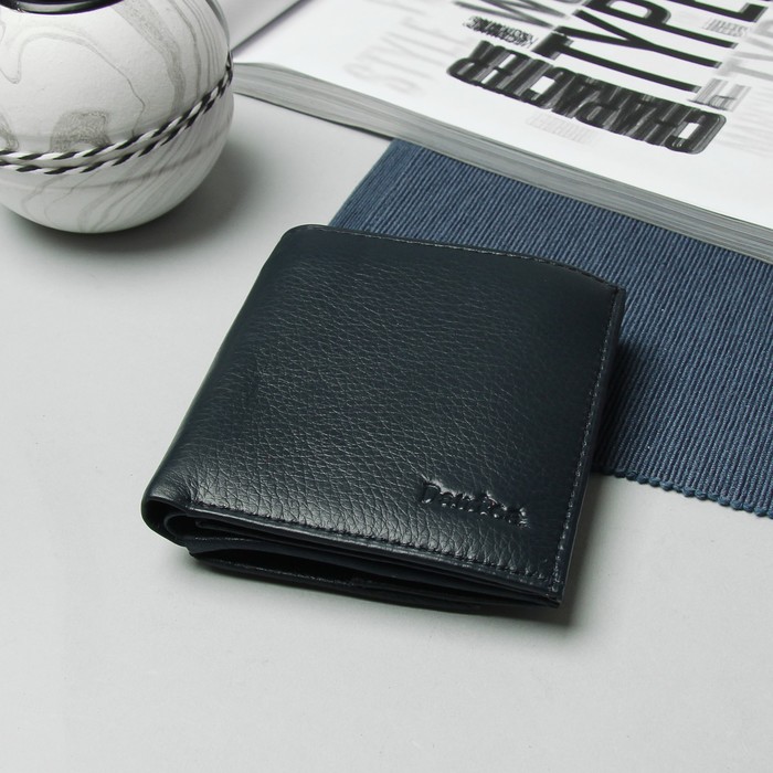 Кошелёк женский, 3 отдела, для карт, для монет, цвет синий