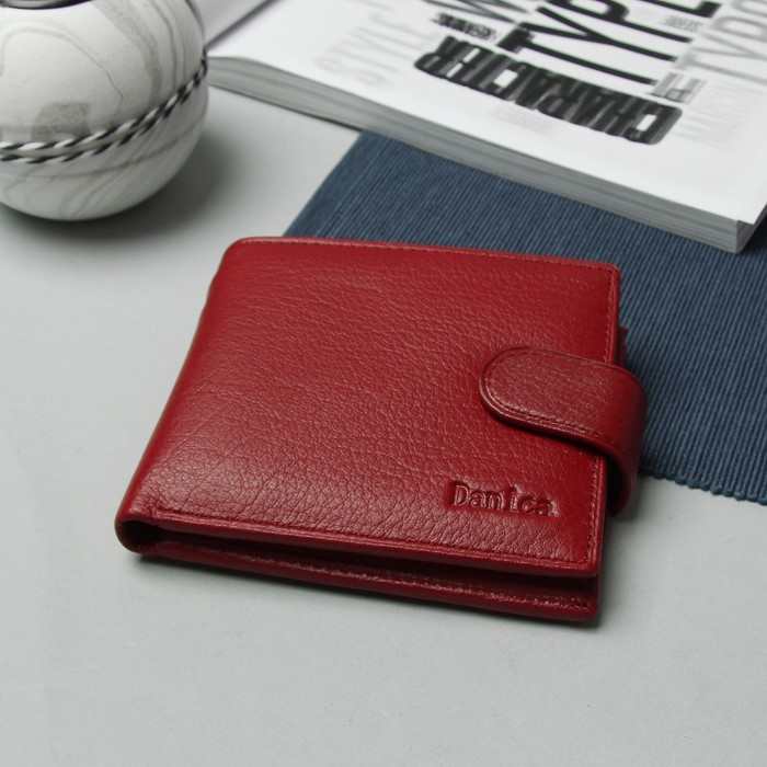 Кошелёк женский, 3 отдела, для карт, для монет, цвет бордовый