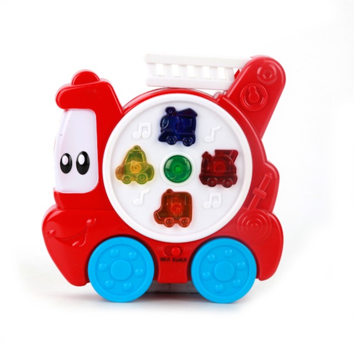 Музыкальная игрушка "Пожарная машинка", световые эффекты, стихи и песни М. Дружининой