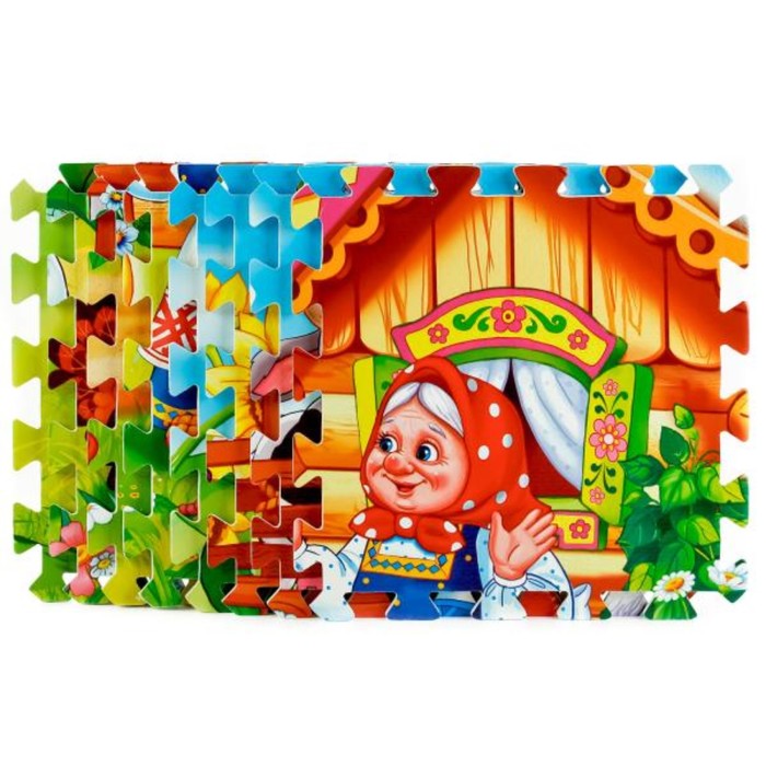 Коврик-пазл "Курочка ряба", 8 сегментов