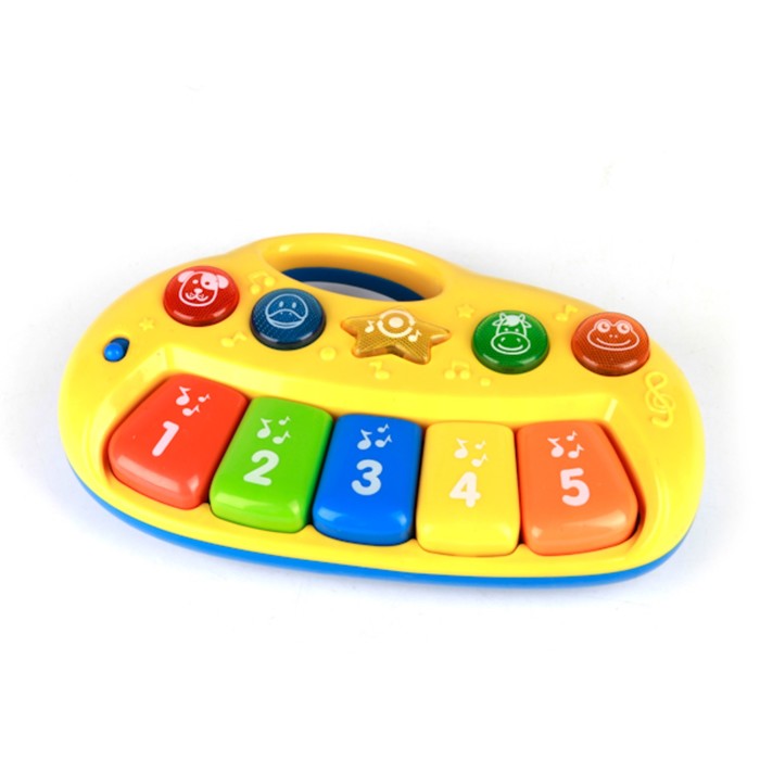 Музыкальная игрушка "Моё первое пианино", воспроизводит 5 песен В. Шаинского