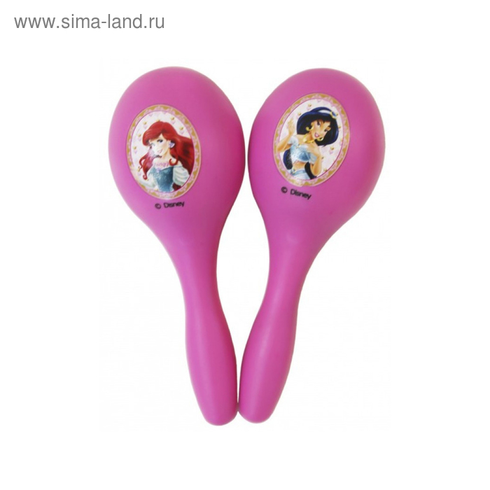 

Маракасы FLIGHT DISNEY FDSN-3PRP "Принцессы" пластиковые, цвет: розовый