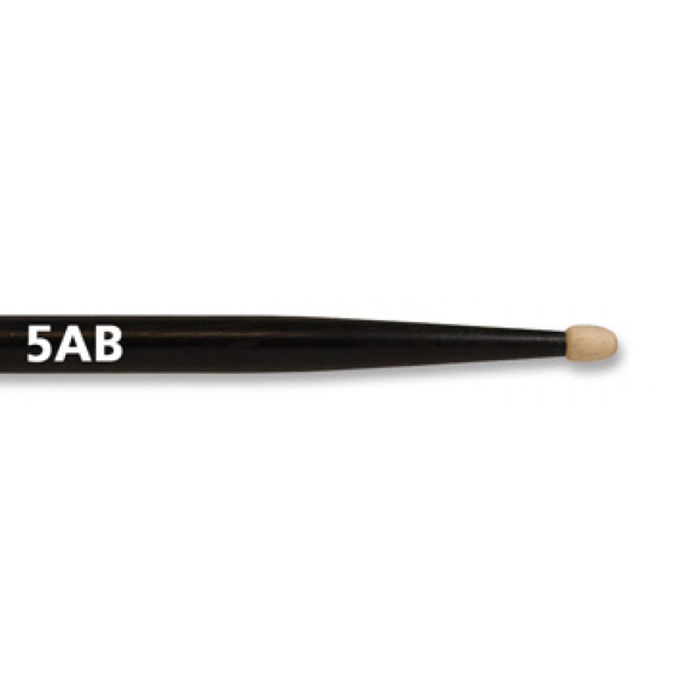 Барабанные палочки VIC FIRTH 5AB тип 5A с деревянным наконечником, черного цвета, гикори