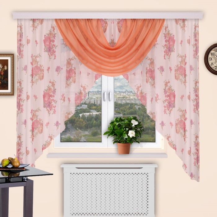 Штора кухонная "Парус", 400х180 см-1 шт., цвет 246