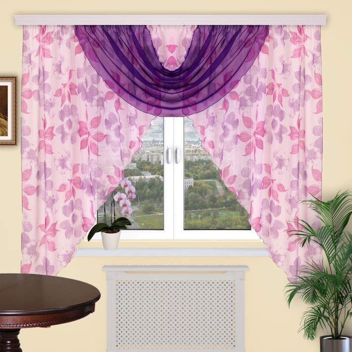 Штора кухонная "Парус", 400х180 см-1 шт., цвет 240