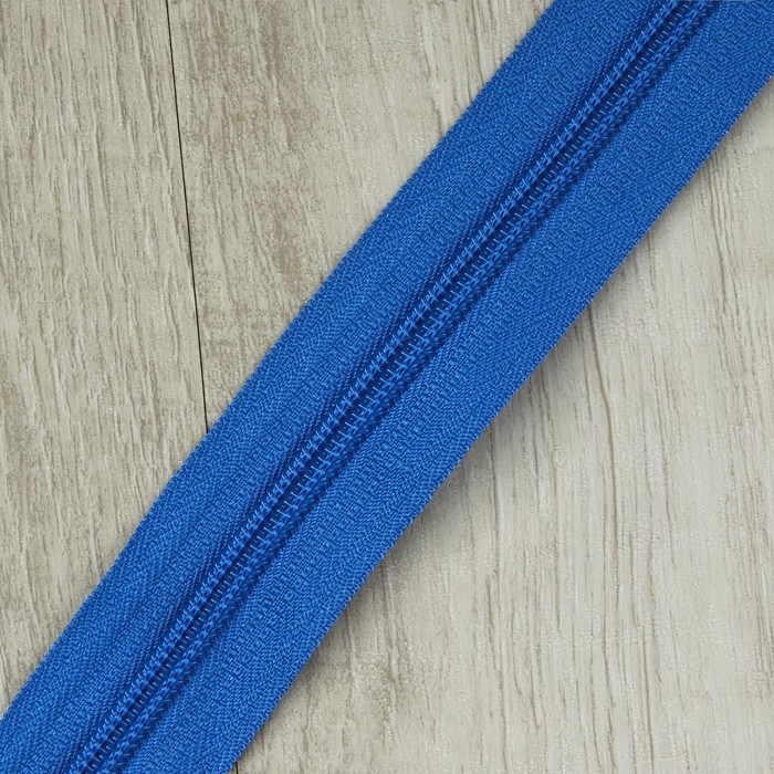 Молния рулонная, спираль, №7, 100м, цвет васильковый