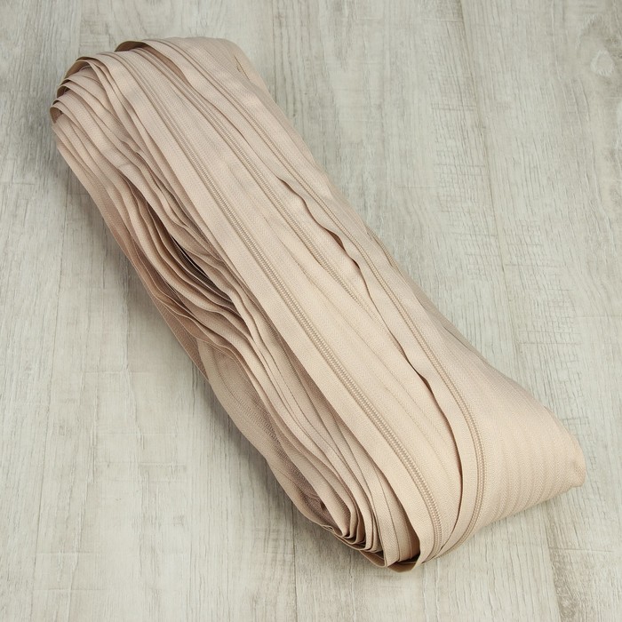 Молния рулонная, спираль, №7, 100м, цвет слоновая кость