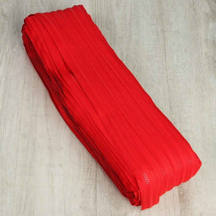 Молния рулонная, тракторная, №5, 100м, цвет тёмно-красный