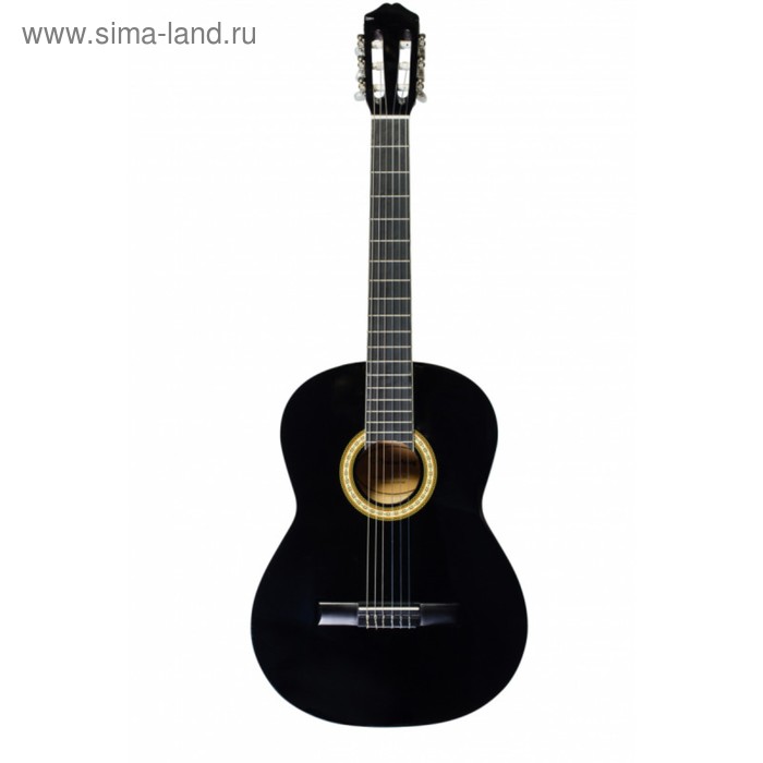 цена Классическая гитара VESTON C-45A BK (С АНКЕРОМ) 4/4, цвет: черный
