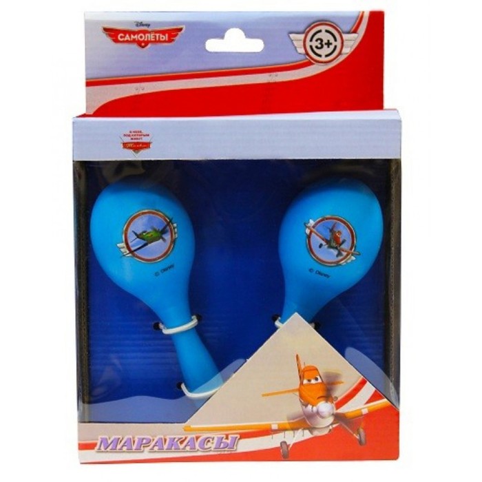 Маракас FLIGHT DISNEY FDSN-3PLP "Самолеты", пара, пластик, цвет: голубой