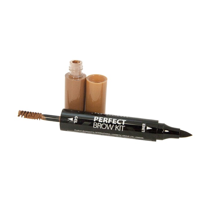 Набор для бровей Lamel Perfect Brow Kit подводка и гель 02 коричневый, 3,2 мл/1,8 мл