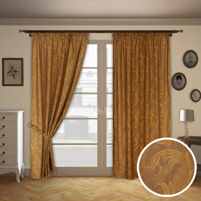 Шторы "Тандем", размер 150х260 см-2 шт., 2 подхвата, цвет 731