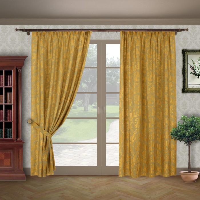 Шторы "Тандем", размер 150х260 см-2 шт., 2 подхвата, цвет 728/2