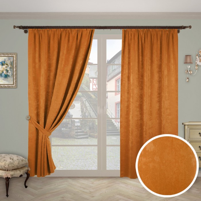 Шторы "Тандем", размер 150х260 см-2 шт., 2 подхвата, цвет 1310