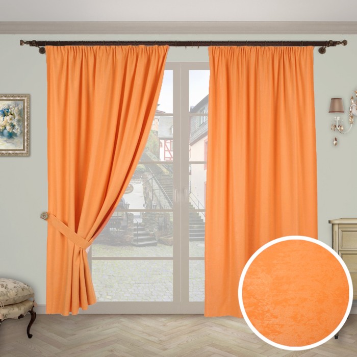 Шторы "Тандем", размер 150х260 см-2 шт., 2 подхвата, цвет 1307