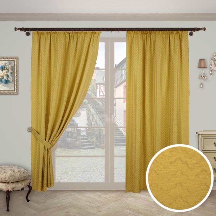 Шторы "Тандем", размер 150х260 см-2 шт., 2 подхвата, цвет 1176