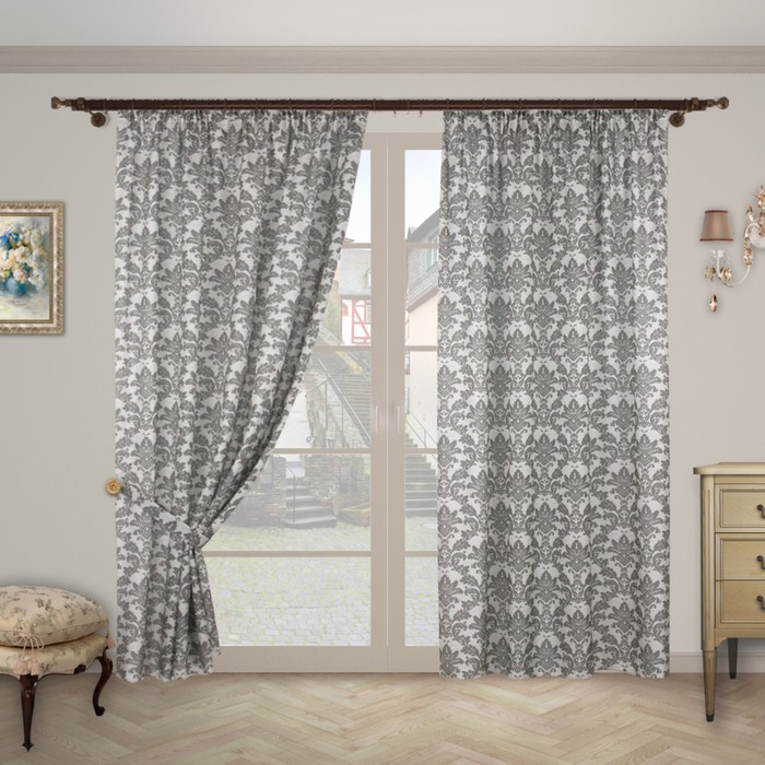 Шторы "Тандем", размер 150х260 см-2 шт., 2 подхвата, цвет 1103