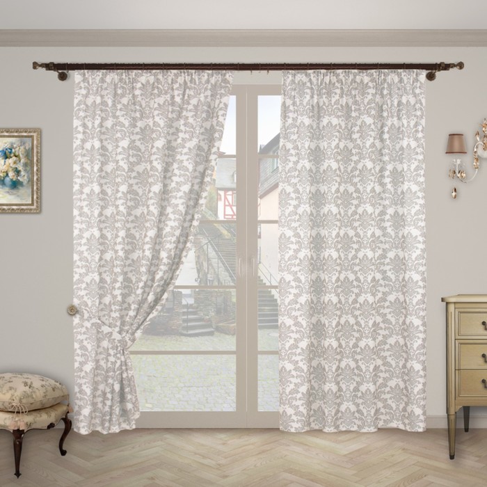 Шторы "Тандем", размер 150х260 см-2 шт., 2 подхвата, цвет 1096