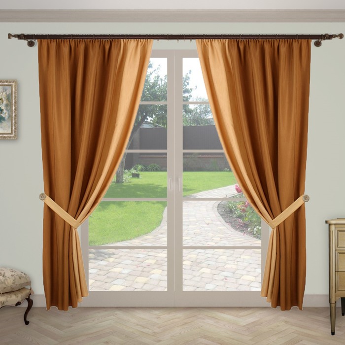 Шторы "Мечта", 180х280 см-2 шт., 2 подхвата, цвет 1319