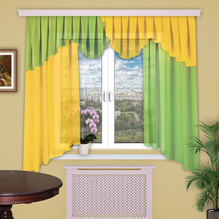 Шторы "Каприз", размер 150х160 см-2 шт., ламбрекен 550х50 см, цвет 20