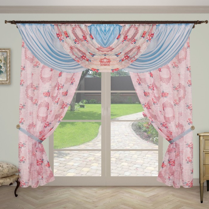 Шторы "Вдохновение", размер 150х280 см-2 шт., 2 подхвата, цвет 87