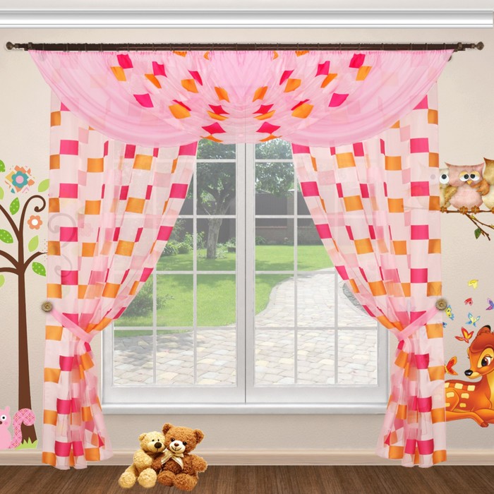 Шторы "Вдохновение", размер 150х280 см-2 шт., 2 подхвата, цвет 6