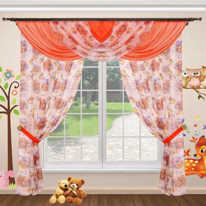 Шторы "Вдохновение", размер 150х280 см-2 шт., 2 подхвата, цвет 16