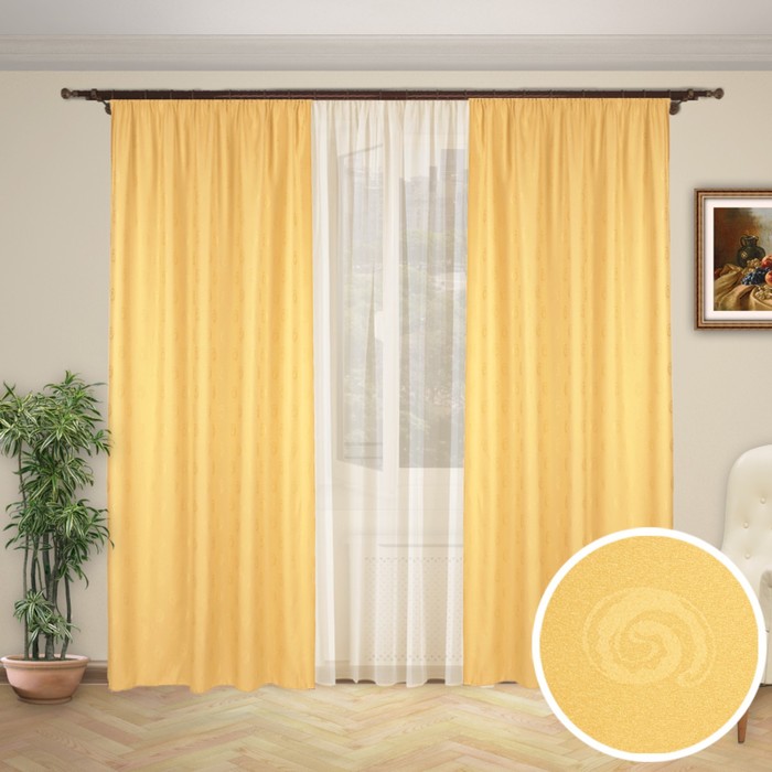 Шторы "Альянс", 150х260 см-2 шт., тюль 300х260 см-1 шт., цвет 1172