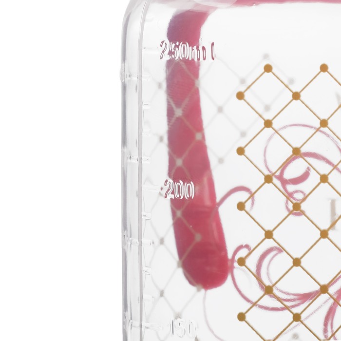 Бутылочка для кормления «Царевич» детская классическая, с ручками, 250 мл, от 0 мес., цвет красный