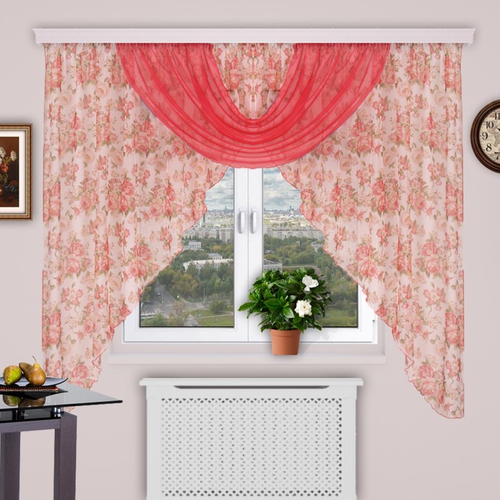 Штора кухонная "Парус", 400х180 см-1 шт., цвет 146