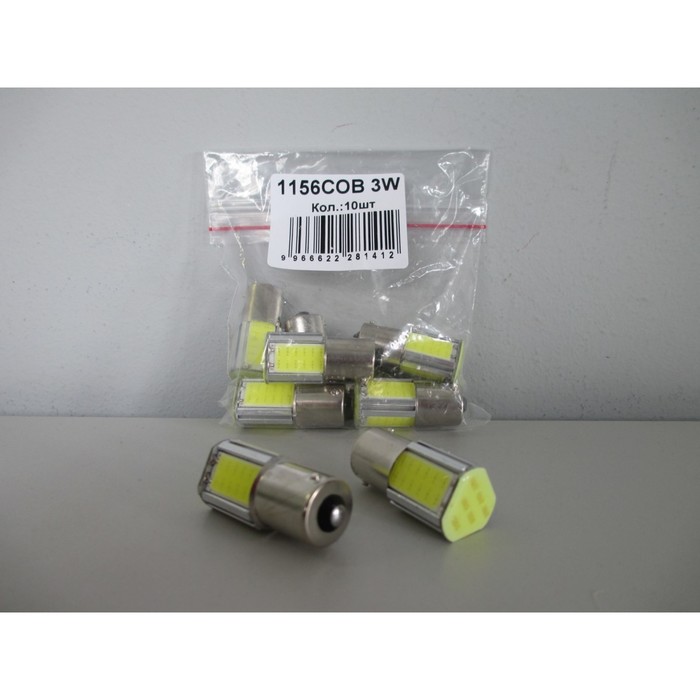 Светодиодная лампа KS-auto, P21W, 12 В, 21 Вт, 4 СОВ белая