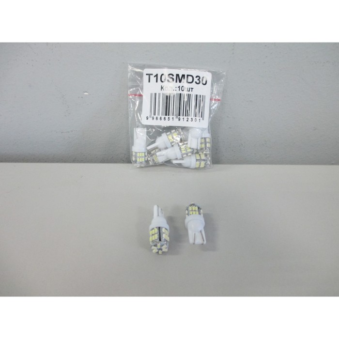 Светодиодная лампа KS-auto, T10, 12 В, 30 SMD, белая