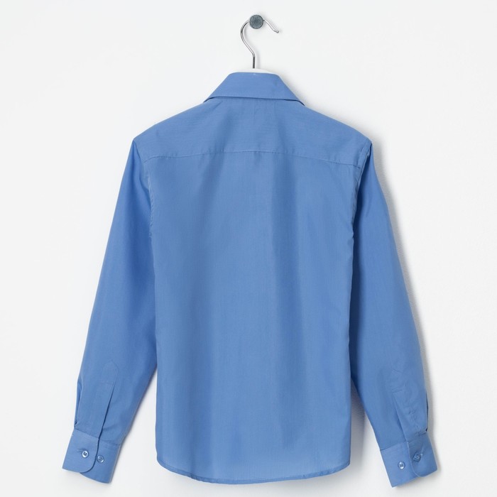 Сорочка для мальчика, размер 34 , рост146-152 см, цвет тёмно-голубой CVC37
