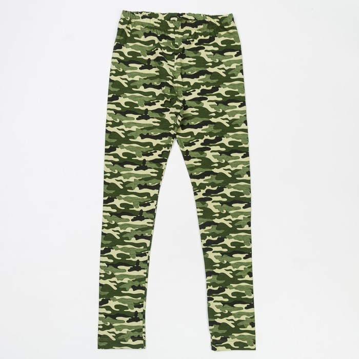 Брюки для девочки, рост 116 см, цвет камуфляж