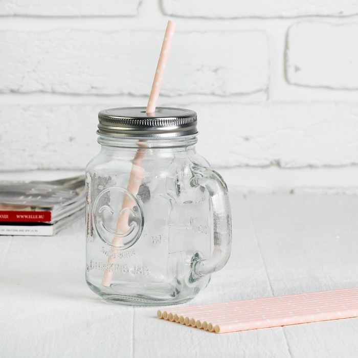 Трубочки для коктейля "Горох", цвет розовый (набор 12 шт.)