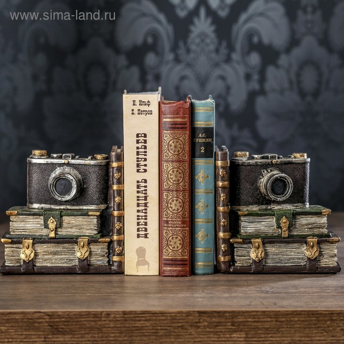 

Держатели для книг "Фотоаппарат" набор 2 штуки 15х15х9,5 см