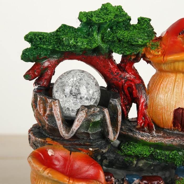 Фонтан "Домик-мухомор" 15х19х27 см (с подсветкой)