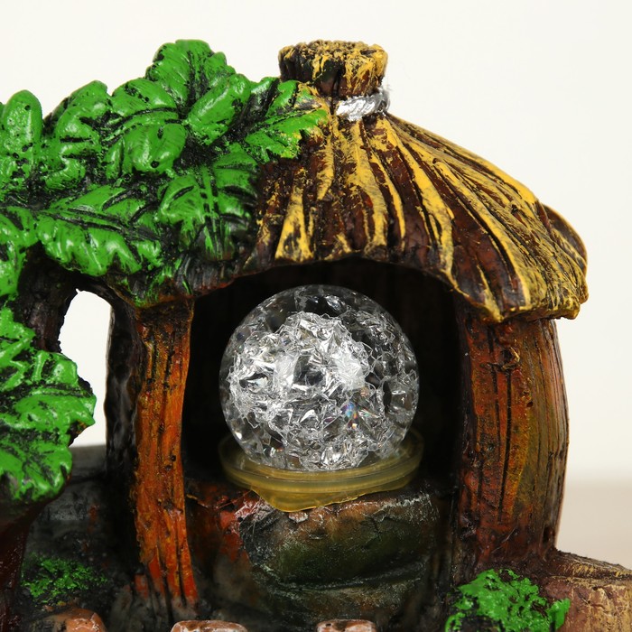 Фонтан "Гавайский домик" 10х14х20 см (с подсветкой)
