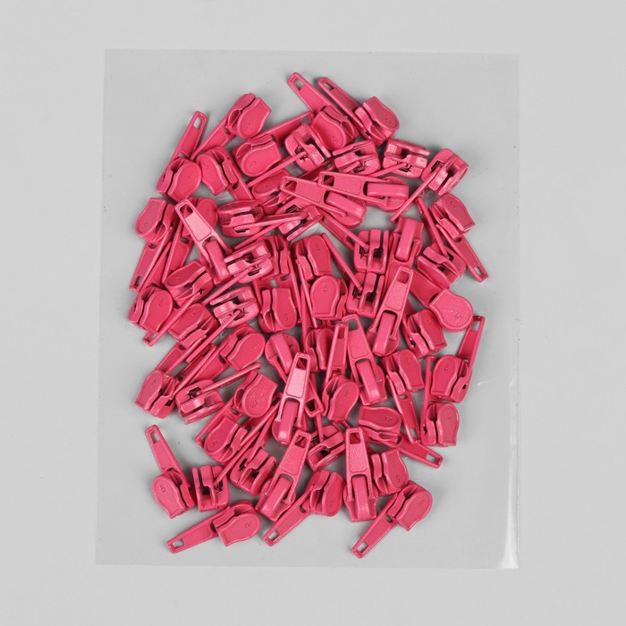 Замок автоматический, к молнии, спираль, №5, цвет розовый