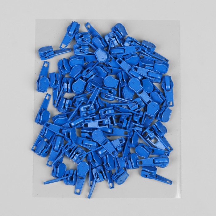 Замок автоматический, к молнии, спираль, №5, цвет васильковый