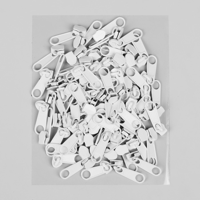 Замок галантерейный, без стопора к молнии, спираль, №5, цвет белый