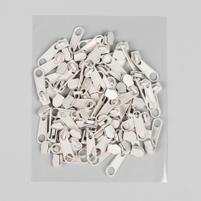 Замок галантерейный, без стопора к молнии, спираль, №5, цвет кремовый