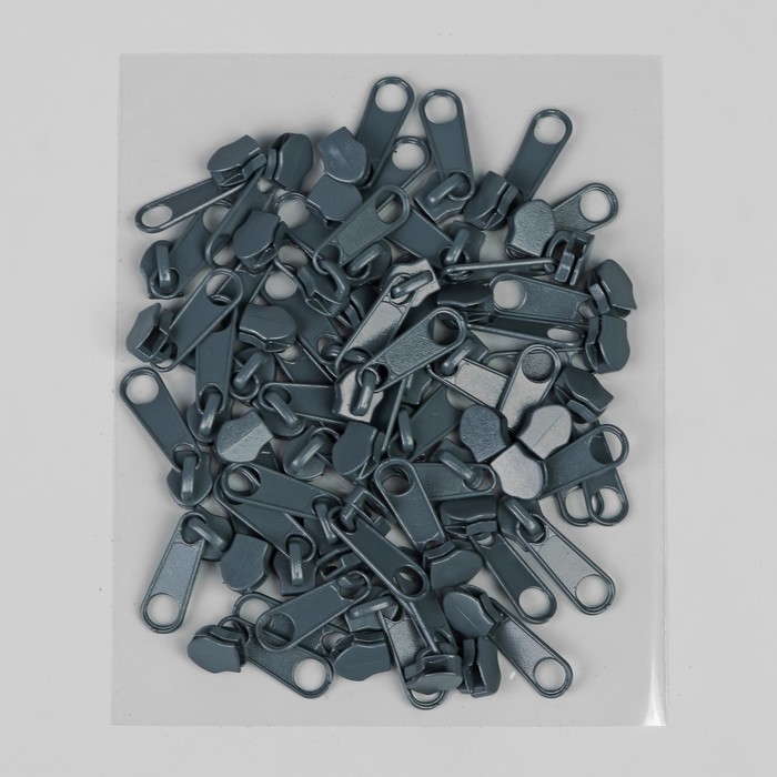 Замок галантерейный, к молнии, спираль, № 7, цвет графитовый