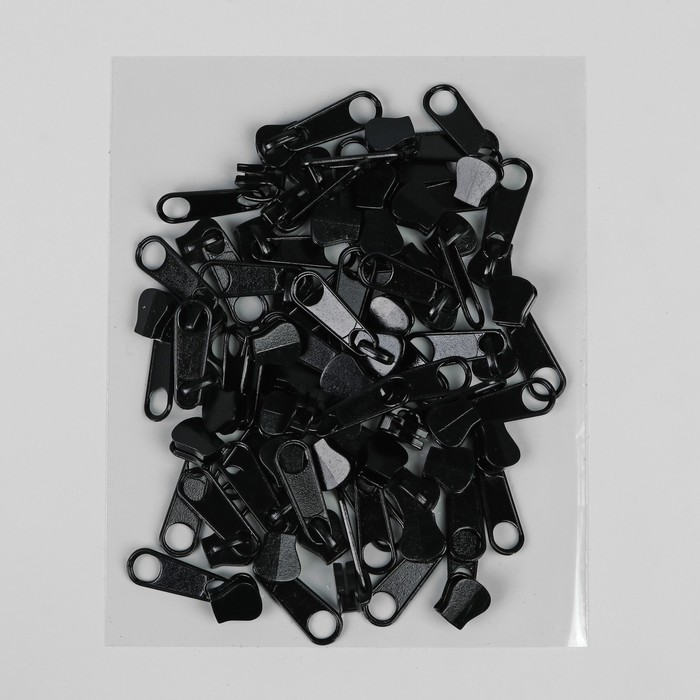 Замок галантерейный, к молнии, трактор, № 5, цвет чёрный