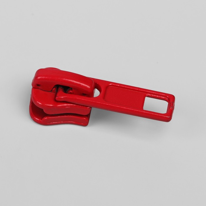 Замок автоматический, к молнии, трактор, №5, цвет тёмно-красный