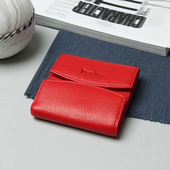 Кошелёк женский, отдел для монет, цвет красный