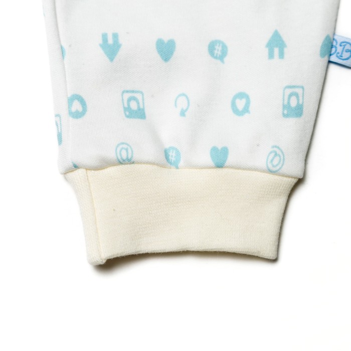 Пижама детская, рост 80 см, цвет белый/голубой U070111Y80