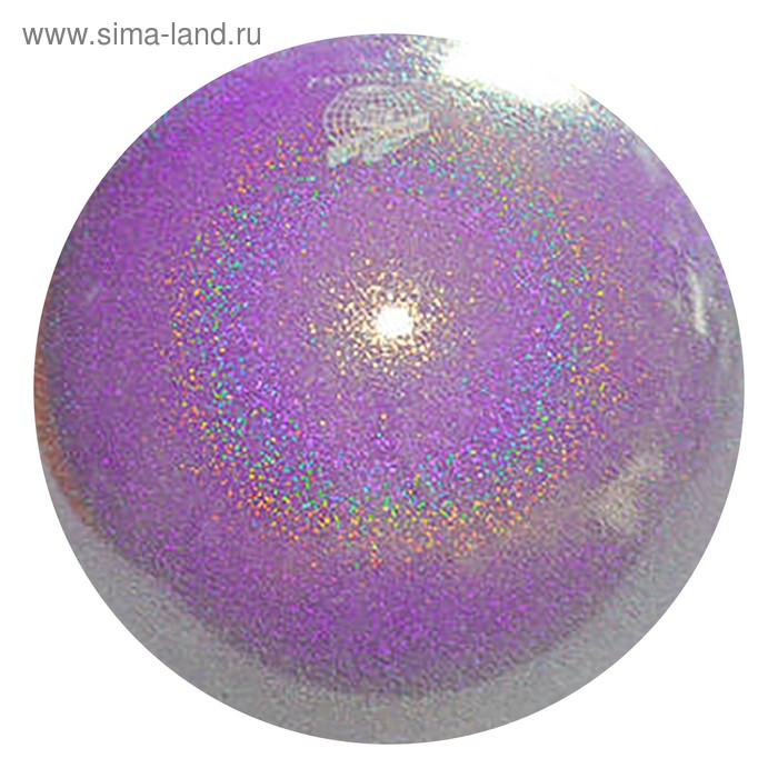 фото Мяч гимнастический pastorelli new generation glitter, 18 см, fig, цвет светло-сиреневый hv