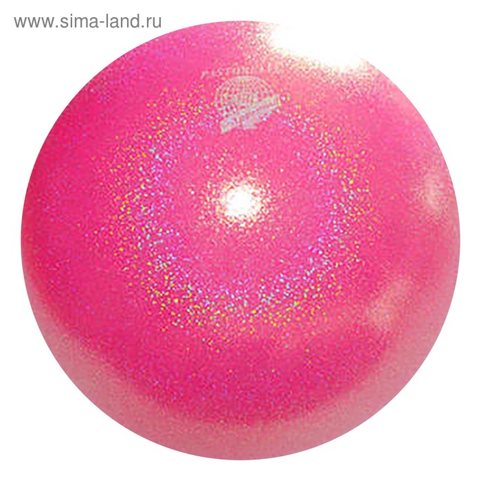 фото Мяч гимнастический pastorelli new generation glitter, 18 см, fig, цвет розовый флуоресцентный hv