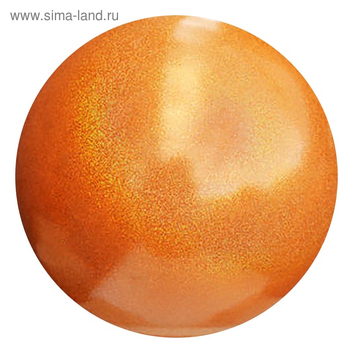 Мяч для художественной гимнастики Pastorelli African Sunset GLITTER HV, d=18 см, цвет оранжевый